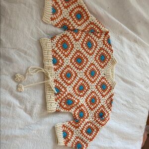 Crochet Patterned Sweater